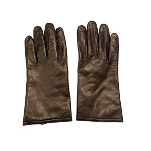 Brown Leather Thinsulate Gloves Womens L XL Merona Genuine Insulated Lined Warm